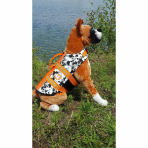 Paws Aboard Camo Black/White Neoprene Pet Life Vest (Fido Pet)
