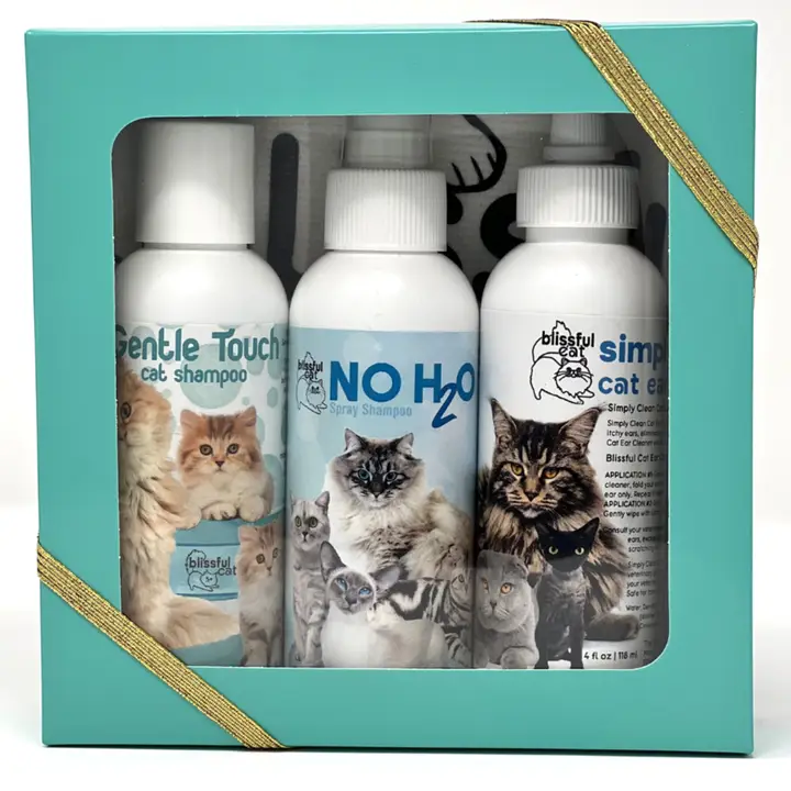 The Blissful Cat Shampoo Combo Kit, Set of 3 with Towel